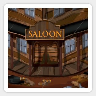 Wild West Saloon Sticker